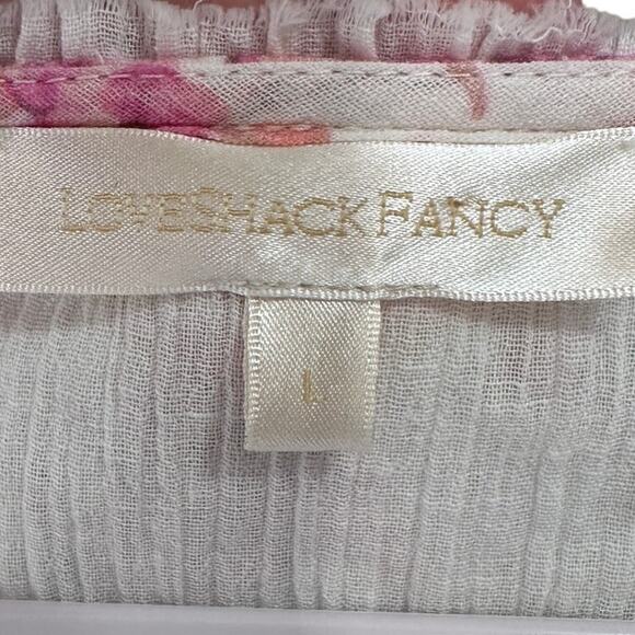 LOVESHACKFANCY Vessara Dress in Passion Pink size large - Picture 4 of 12